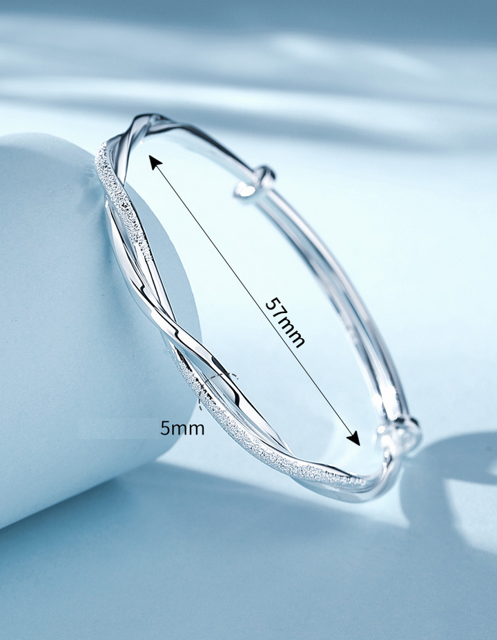 Elegant Woven Silver Bracelet