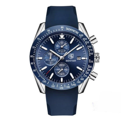 Skanto | Men's Water-Resistant Quartz Watch with Leather Strap