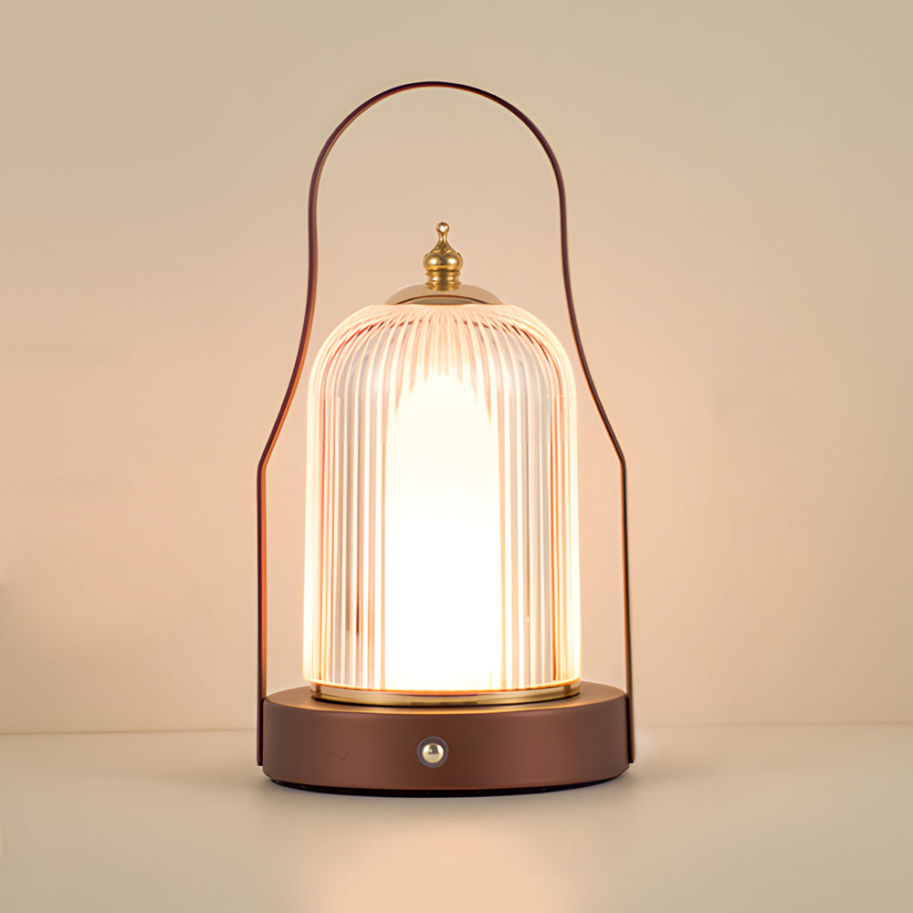Touch Rechargeable LED Brass Portable Cordless Lantern Table Lamp | Kalsten