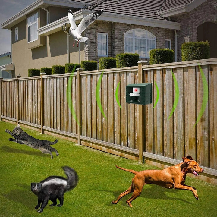 Kalsten | Outdoor Ultrasonic Bird Repeller | Effective, Humane Woodpecker Deterrent for Gardens, Patios & Farms