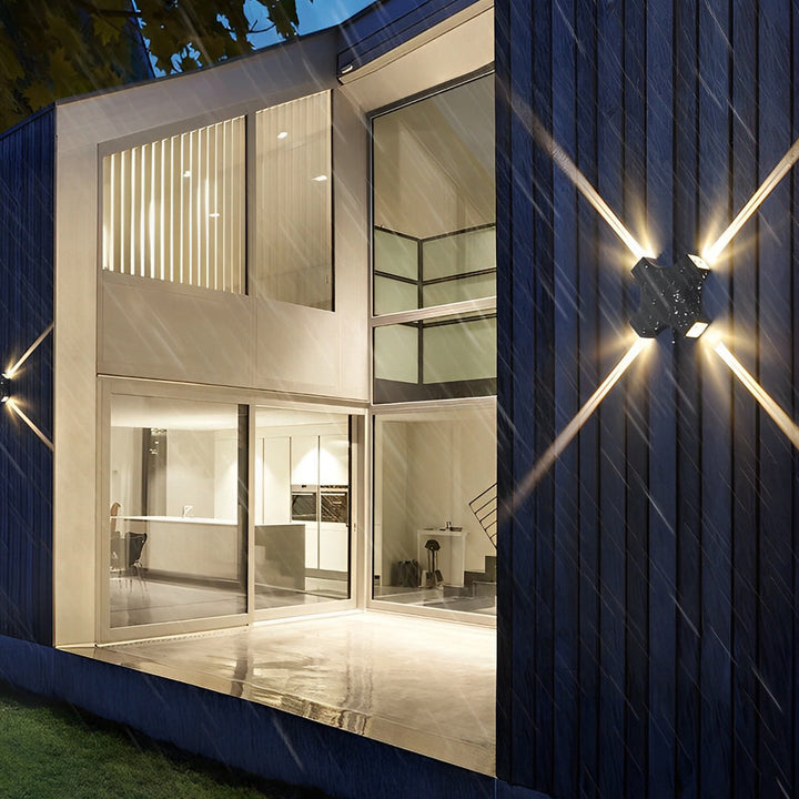 Creative Starlight Decorative LED Waterproof Black Modern Wall Lamp | Kalsten