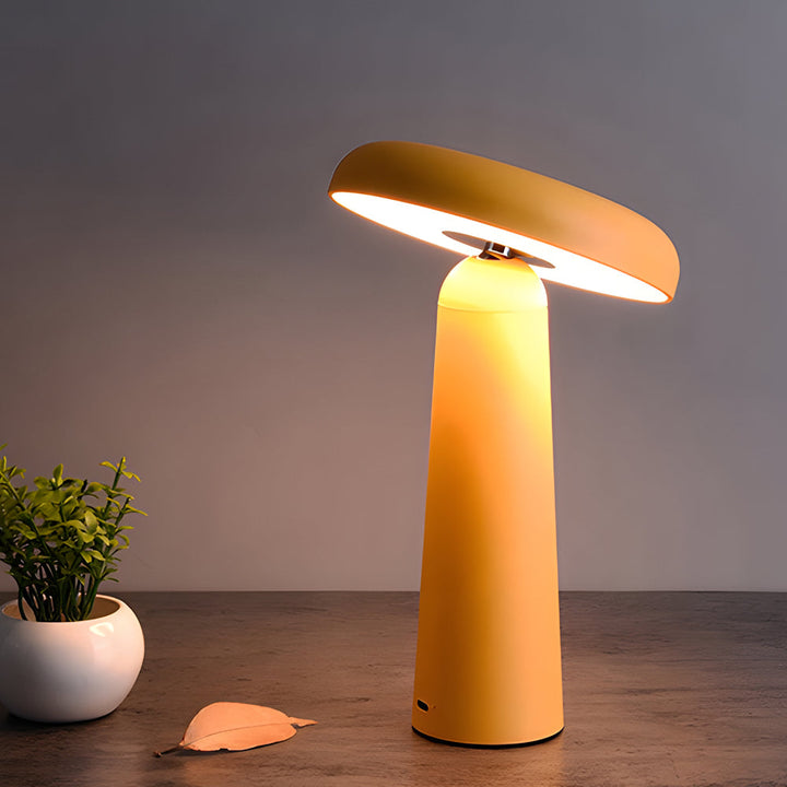Tiltable Mushroom Touch Dimmable USB Rechargeable Table Lamp | Kalsten