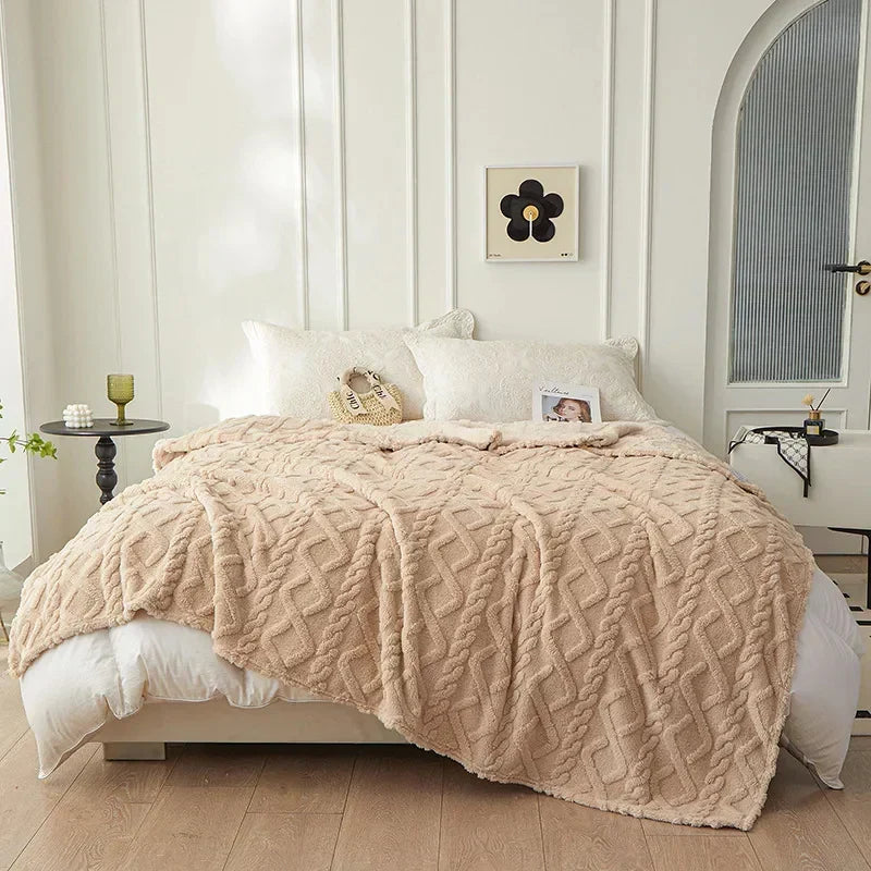 Kalsten | Luxury Faux Lambswool Polyester Blanket for Bedroom