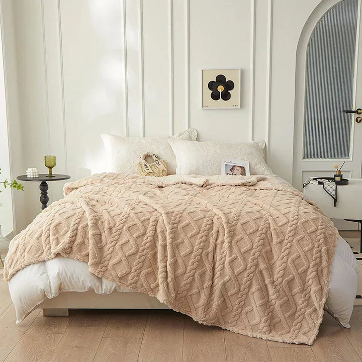 Kalsten | Luxury Faux Lambswool Polyester Blanket for Bedroom