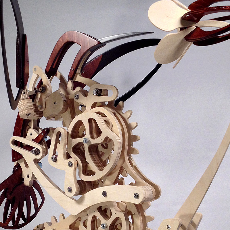 Kalsten | Wood Kinetic Hummingbird Sculpture