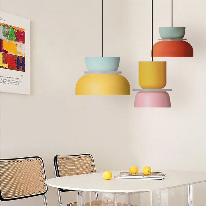 Kalsten | Nordic Color Block Pendant Light Fixture - Modern Hanging Lamp for Kitchen & Dining Room