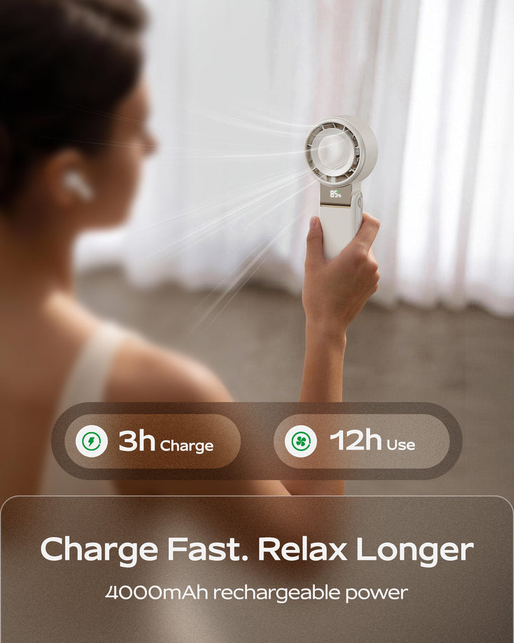 Foldable Bladeless Handheld  Portable Rechargeable  Fan | Kalsten