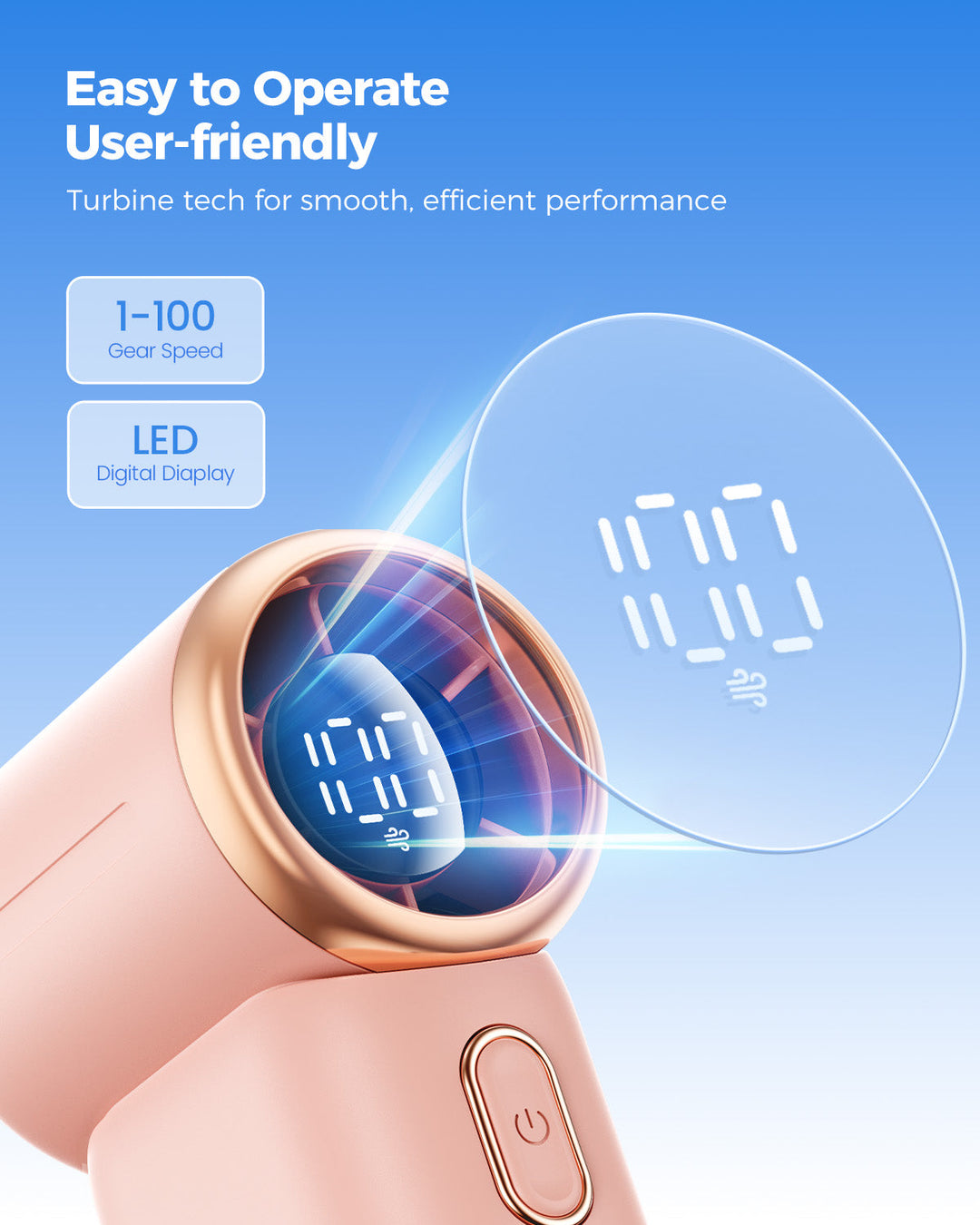 Portable Handheld Turbo Fan,High Speed Mini Fan | Kalsten