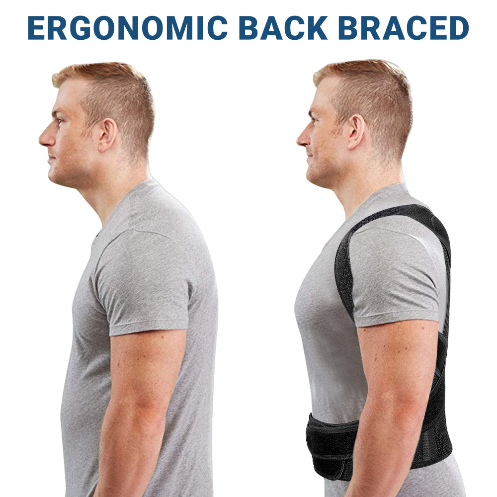 Skanto | Posture Correcting Back Brace – Adjustable Lumbar Support Belt for Back Pain Relief & Spine Alignment | Unisex UK