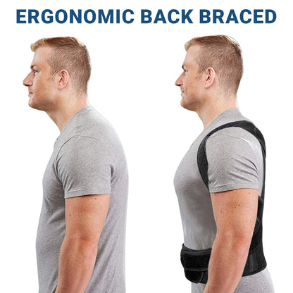 Skanto | Posture Correcting Back Brace – Adjustable Lumbar Support Belt for Back Pain Relief & Spine Alignment | Unisex UK