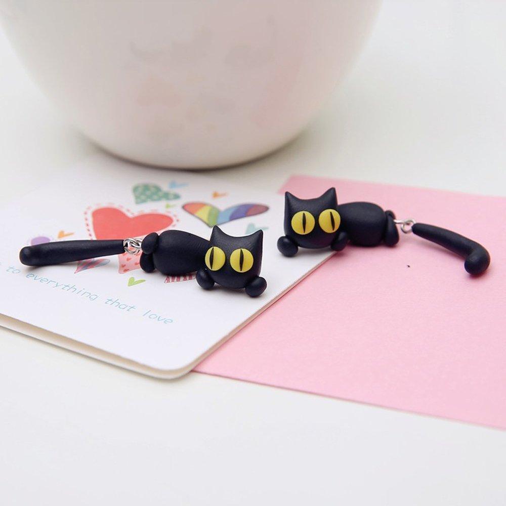 Unique Cat Earrings Yellow Eyes | Kalsten