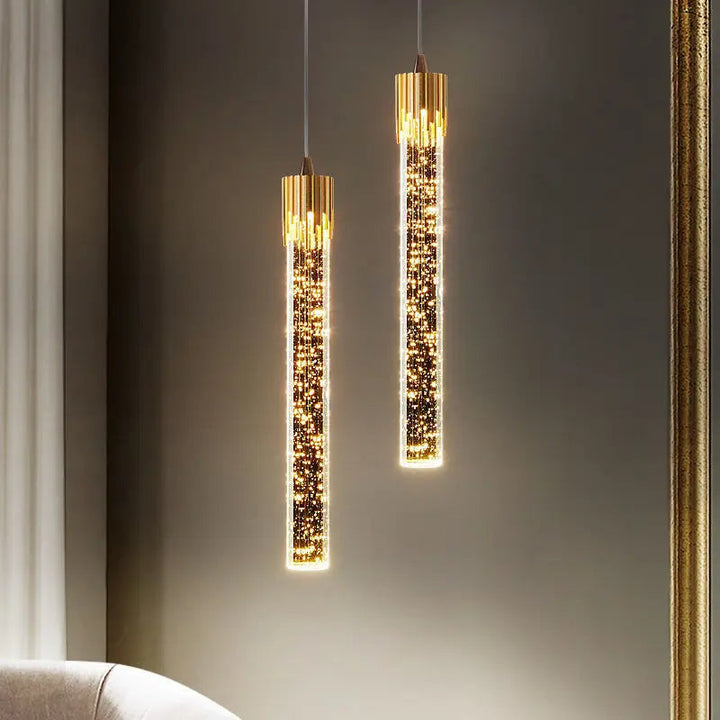 Kalsten | Glass Pendant Lamp in Cylinder Shape - Lustreau