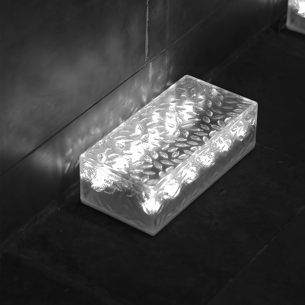 2Pcs Solar LED 10 Hours Max Brick Lights for Modern Outdoor Step Deck Ambiance - Rectangular | Kalsten