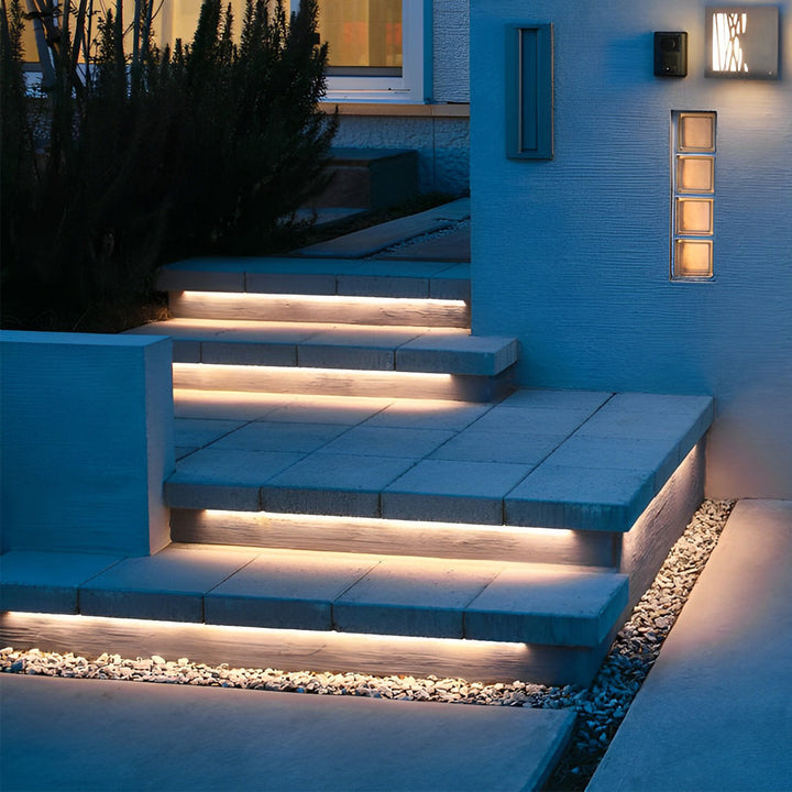 0.39'' Waterproof Recessed LED Under Tread Stair Lighting Modern Flexible Strip Light | Kalsten