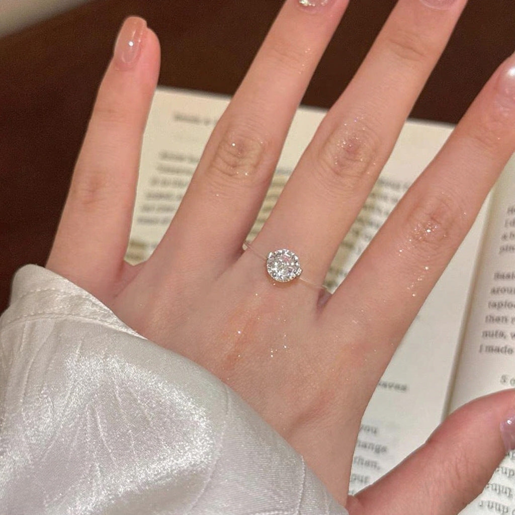 Kalsten | S925 1-2 Carat Moissanite Invisible Band Ring