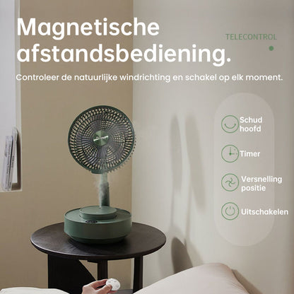 Portable rechargeable telescopic table fan with silent design and height-adjustable | Karnz
