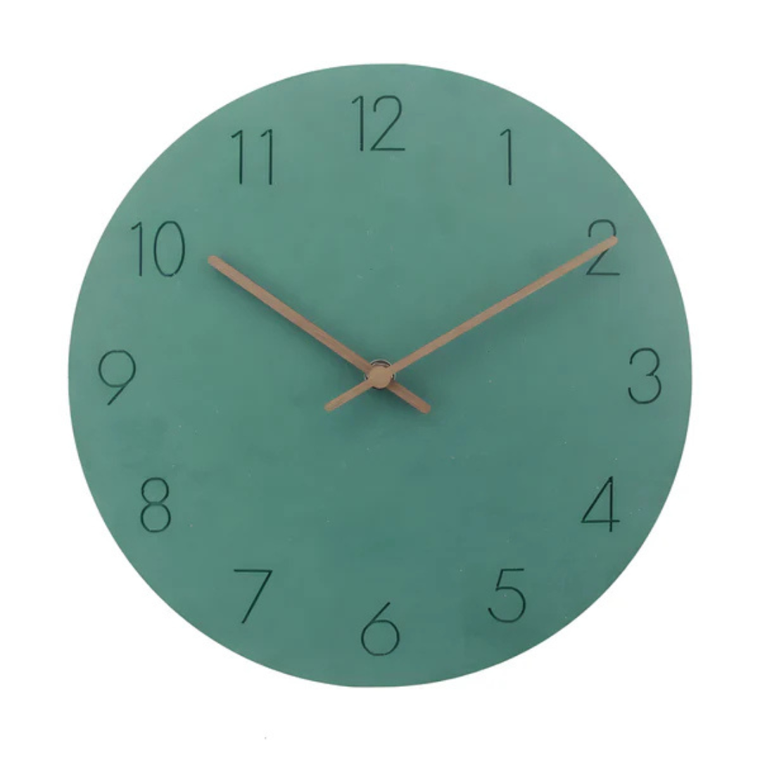 Kalsten | Large Wooden Wall Clock – Minimalist Design with Silent Movement