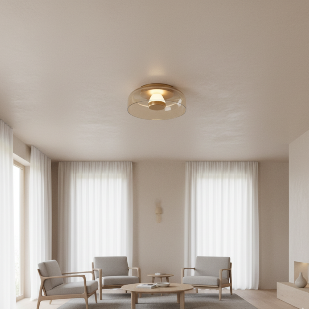 Halo Layered-Glow Glass Dish Sconce