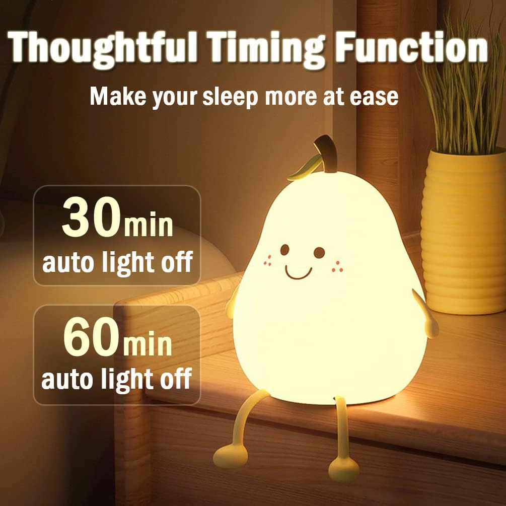 Chic PearGlow Night Light with USB Charger and Warm White Light Kalsten