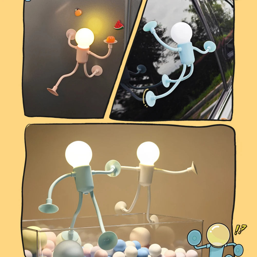 Flexible Cartoon Night Light with Suction Cup