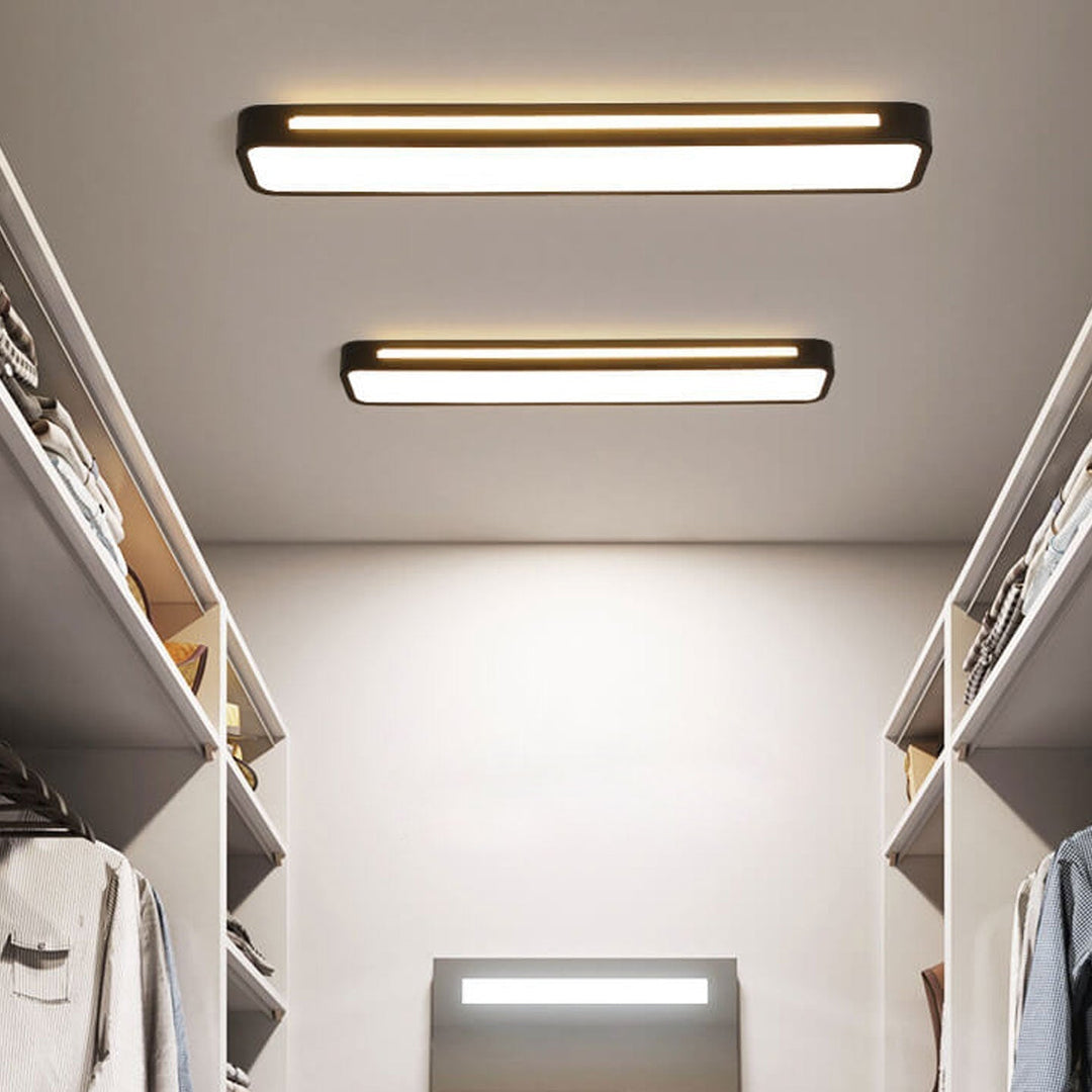 Ceiling Light Acrylic LED 18.8 in Flush Mount Black White Hallway Bedroom Modern Slim Lighting Fixture | Kalsten