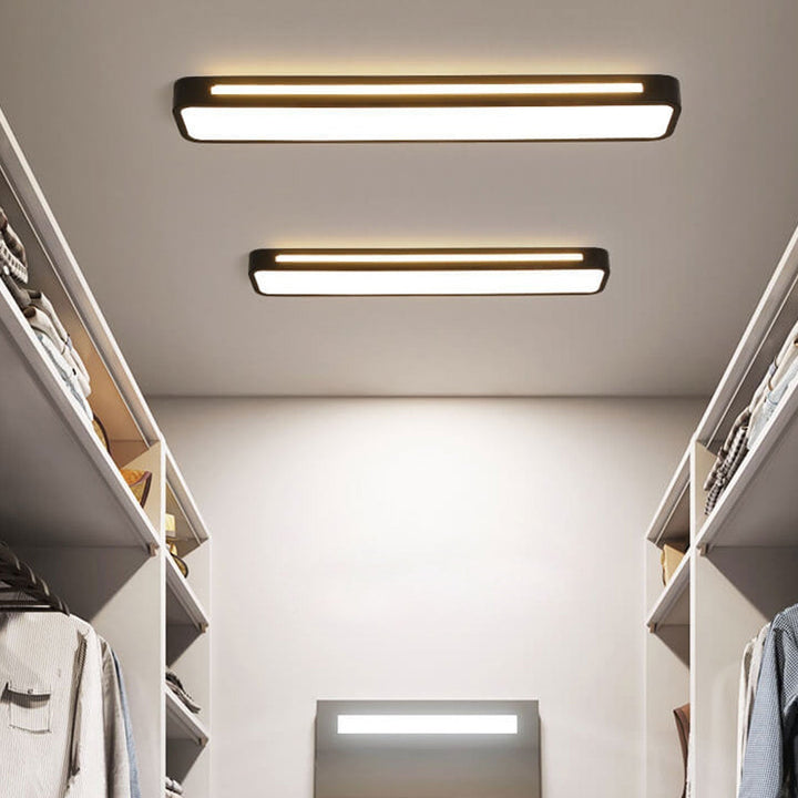 Ceiling Light Acrylic LED 18.8 in Flush Mount Black White Hallway Bedroom Modern Slim Lighting Fixture | Kalsten