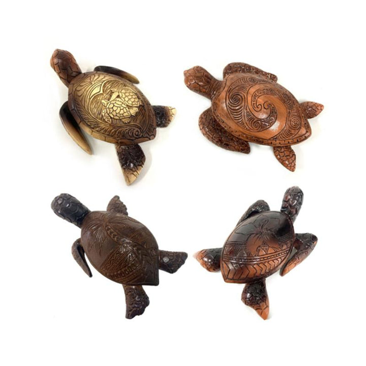 Wood sculpture Hawaii turtle | Kalsten