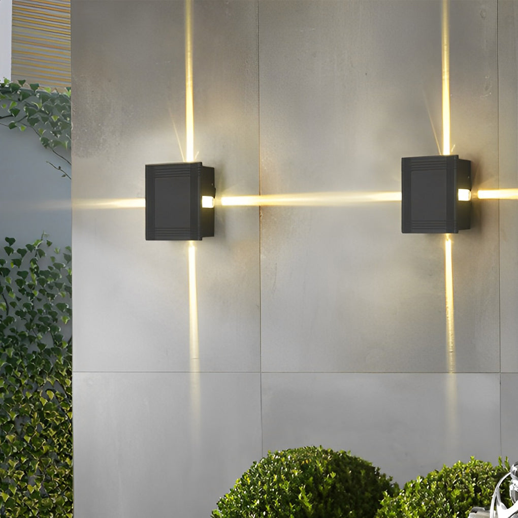 Round Square LED 12W Cross Star Lights Waterproof Modern Wall Lamp | Kalsten