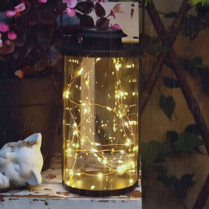 Portable Solar Lanterns - Glass Cylinder Firefly Jar LED Lights | Kalsten