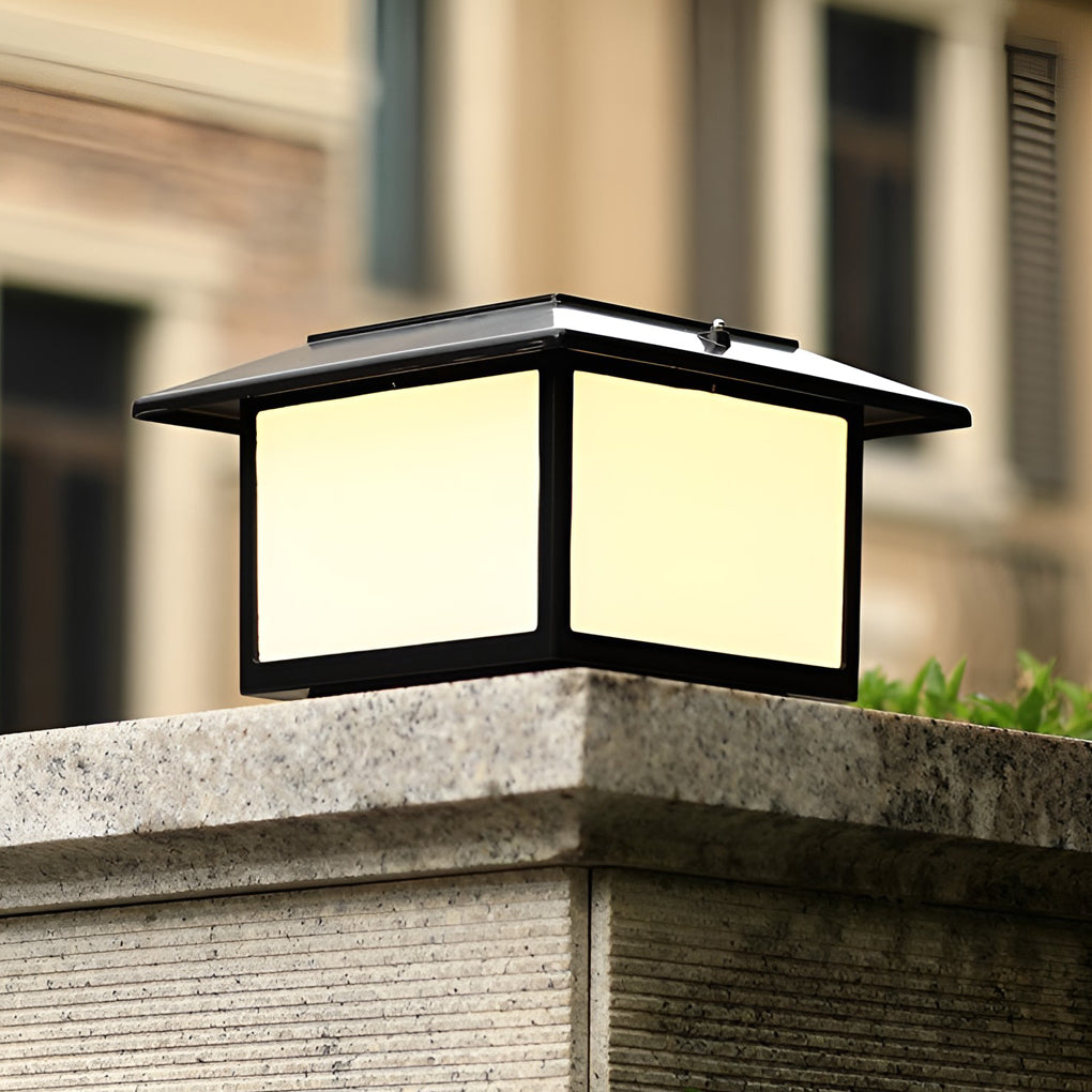 Square Three Step Dimming LED Waterproof Solar Fence Post Lights | Kalsten