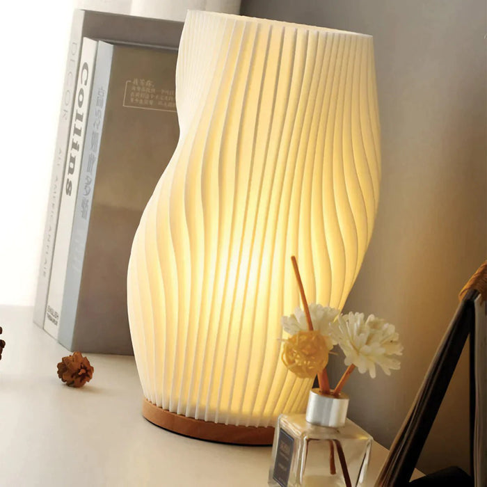 Wavecrest Table Lamp – Soft Glow Designer Lamp with Dimmable Warm & Natural White Light | Kalsten