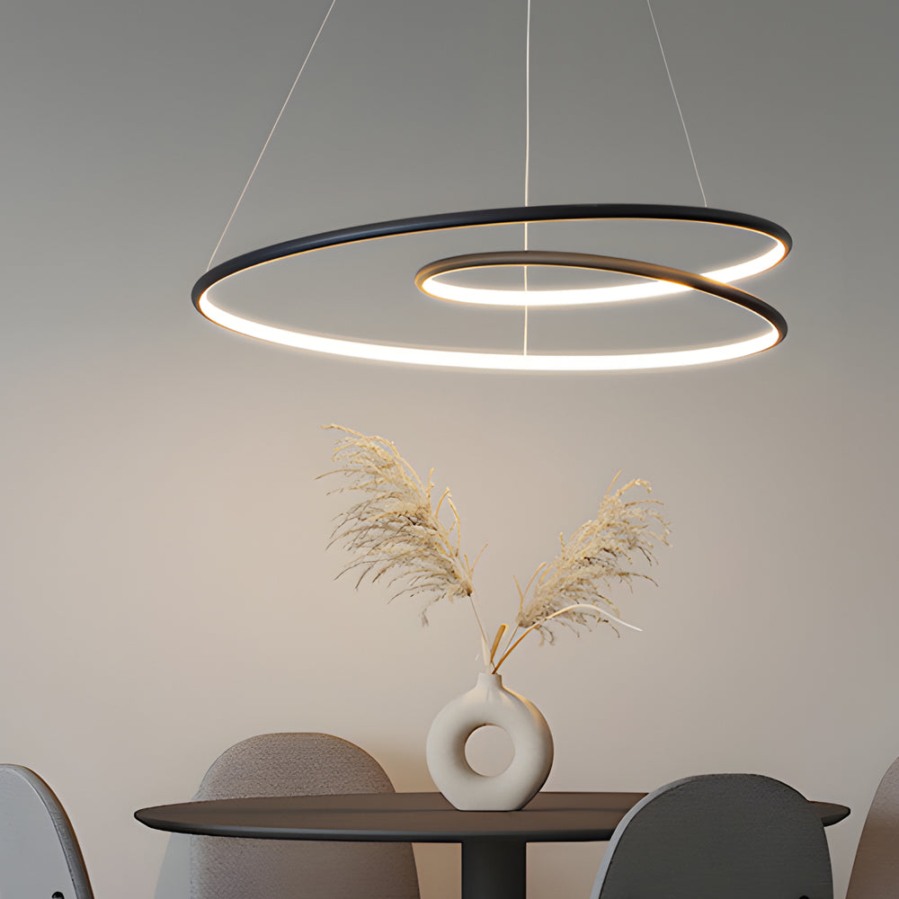 Modern LED Dimmable Pendant Light - Height Adjustable Ceiling Light for Dining Room & Living Room | Kalsten