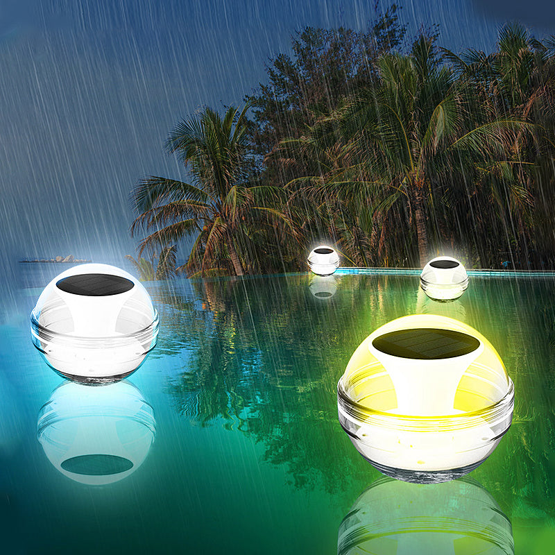 Round Intelligent Light Control RGB Dimmable Floating Solar Pool Lights | Kalsten
