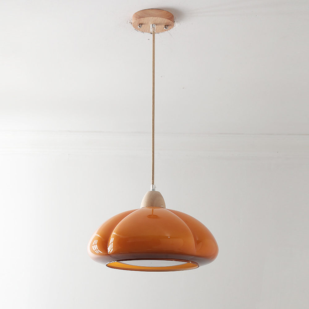 Vintage Glass Pumpkin Pendant Light | Kalsten
