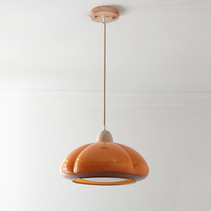 Vintage Glass Pumpkin Pendant Light | Kalsten