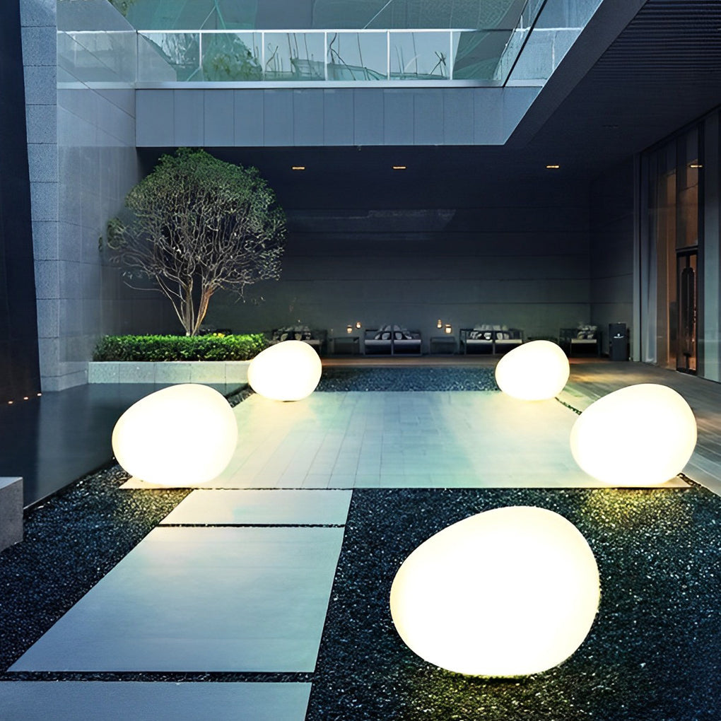 Cobblestone Shaped LED 3 Step Dimming Modern Outdoor Lights Lawn Lamp | Kalsten