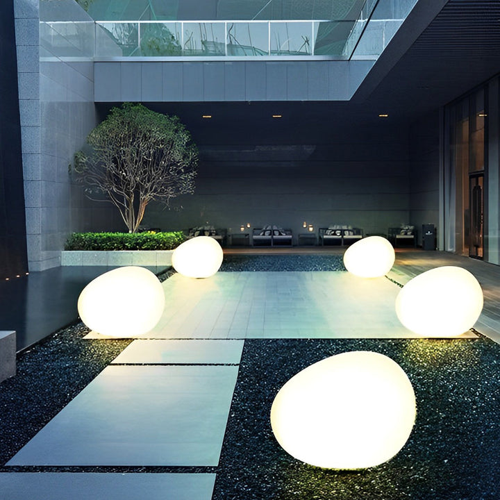 Cobblestone Shaped LED 3 Step Dimming Modern Outdoor Lights Lawn Lamp | Kalsten