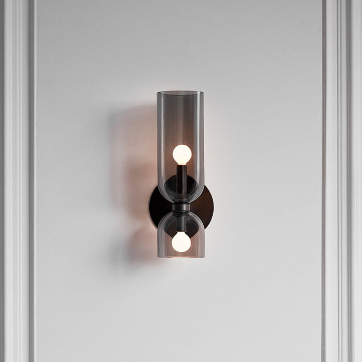 Kalsten | Glass Wall Light With Double Lamp Design