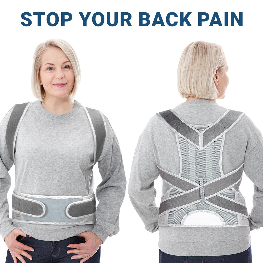 Skanto | Posture Correcting Back Brace – Adjustable Lumbar Support Belt for Back Pain Relief & Spine Alignment | Unisex UK