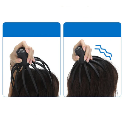 Octopus-themed head massager