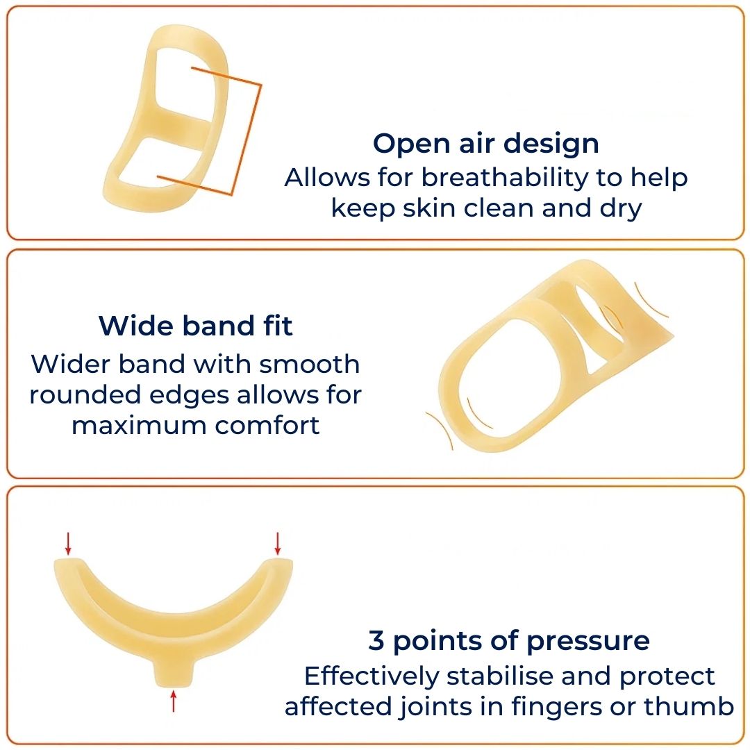 8 Ring Splint – Pain-Relief Stability – Waterproof Plastic – Daily Wear for Finger Strain Kalsten
