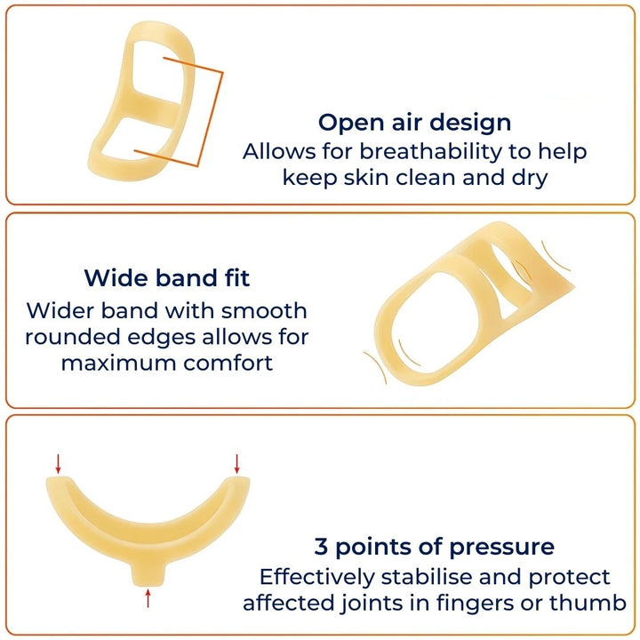 8 Ring Splint – Pain-Relief Stability – Waterproof Plastic – Daily Wear for Finger Strain Kalsten