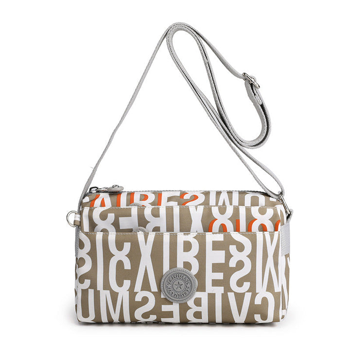 Women's Casual Multi-layer Fashionable Simple Shoulder Bag Made of Nylon | Kalsten