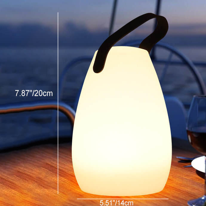 Modern Simplicity Plastic Round Square Hand LED Table Lamp For Outdoor Patio | Kalsten