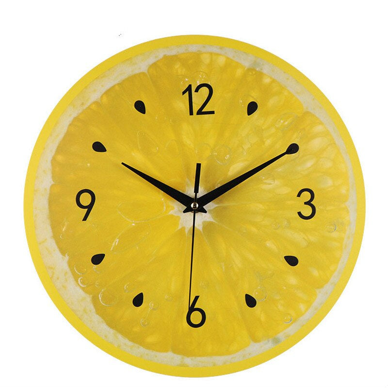 Lemon Inspired Wall Clock for a Cheerful Kitchen Kalsten