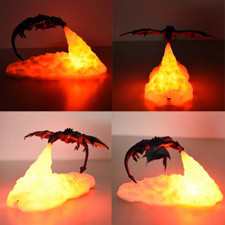 3D Print LED Fire Dragon Night Lamp | Kalsten