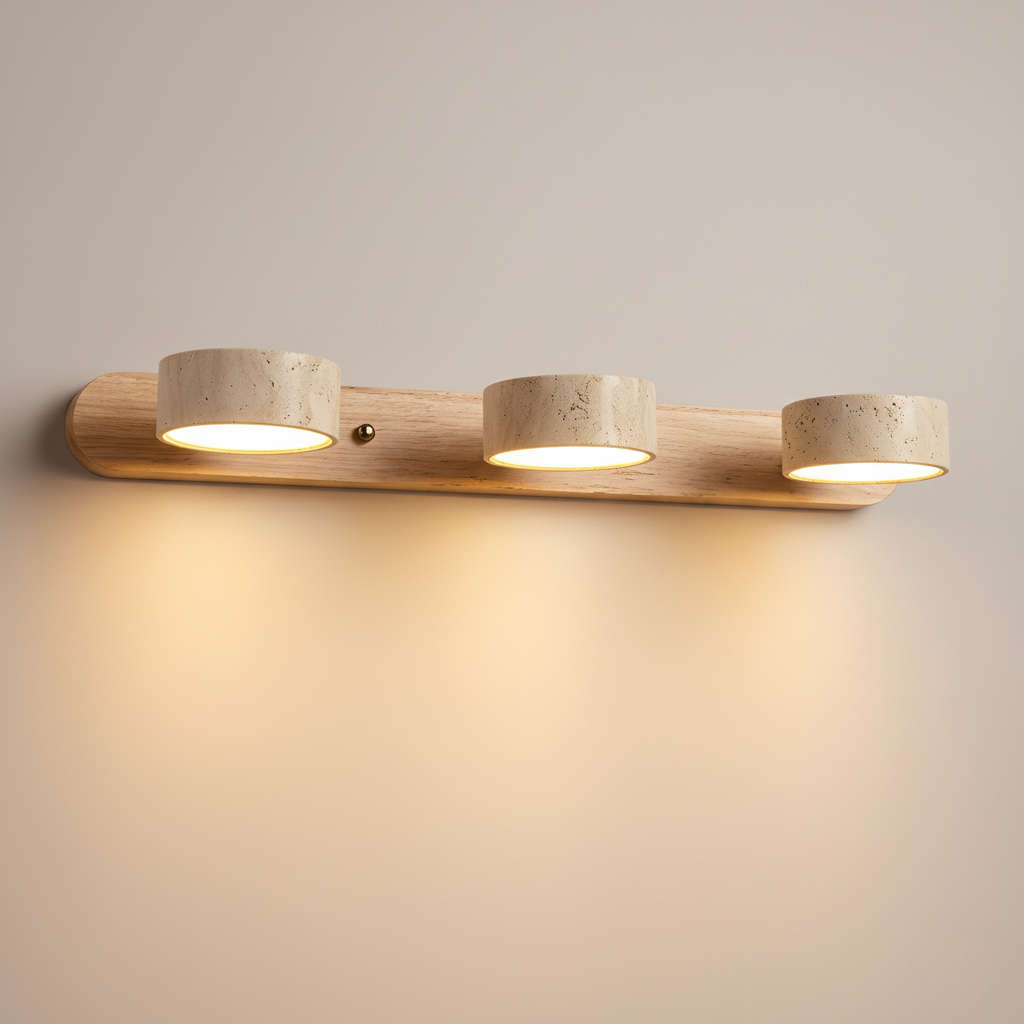 Travertine Adjustable Spotlight Wall Sconce