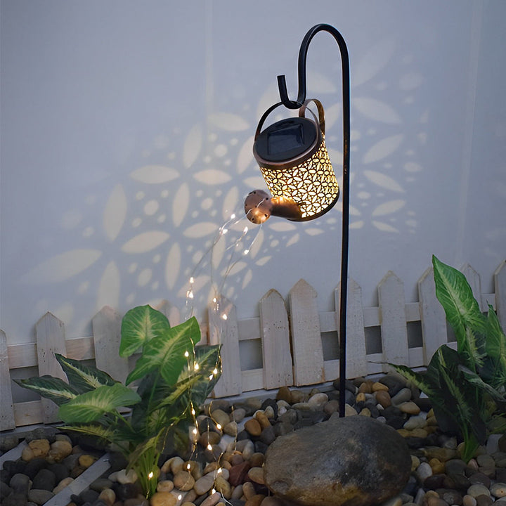 Creative Iron Kettle Shower Waterproof LED Modern Solar Garden Lights | Kalsten