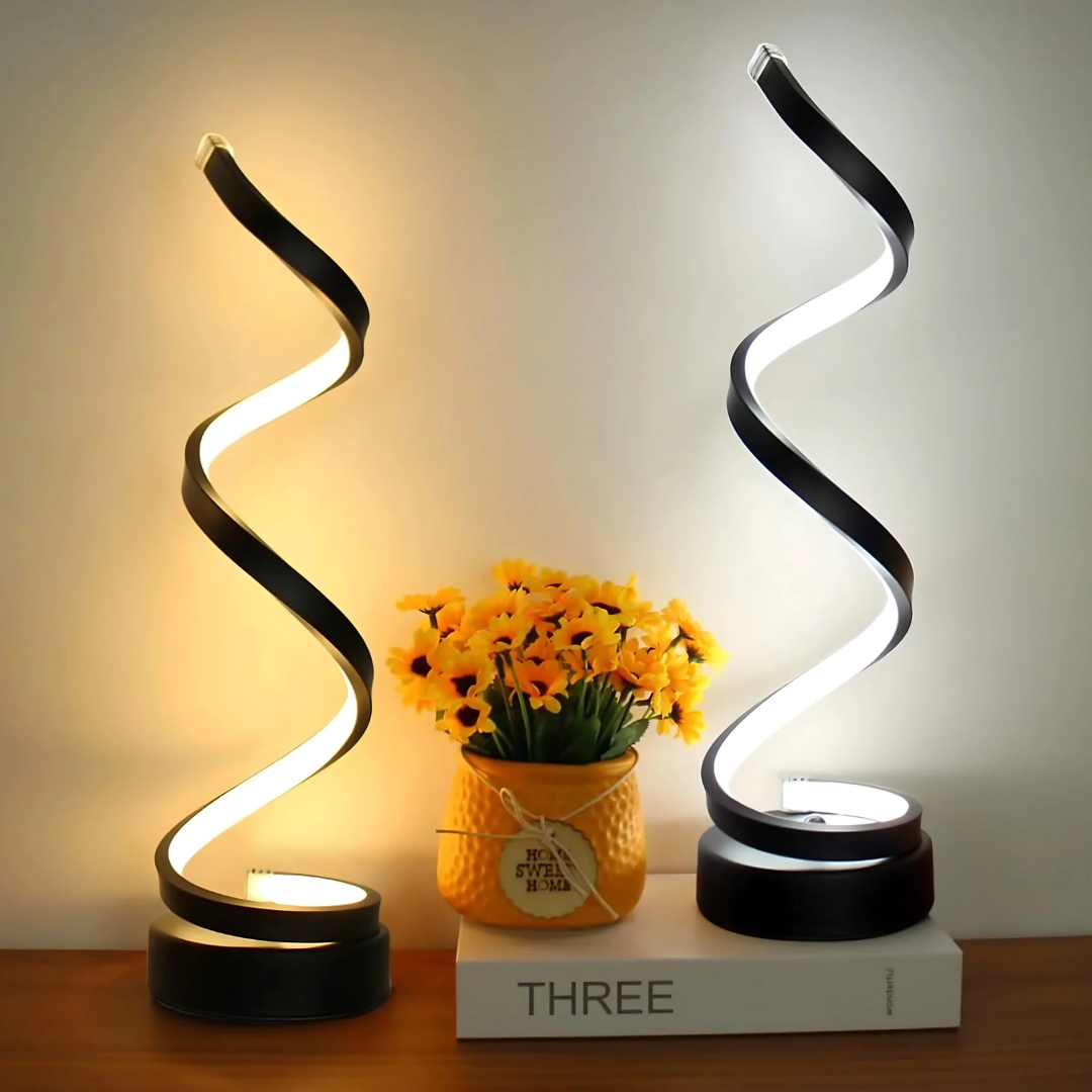 LED Table Lamp with Spiral Design | Kalsten