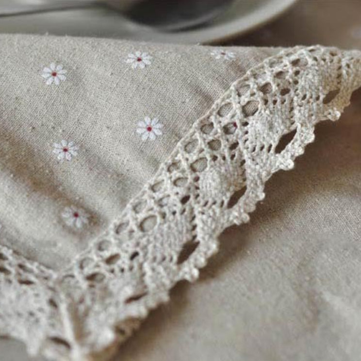 Kalsten | Daisy Print Cotton Linen Tablecloth